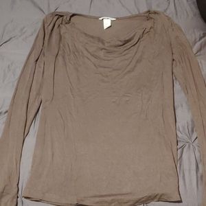 Long sleeve brown dress shirt